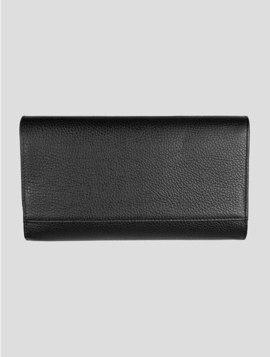 Isaia Black Leather Pochette - Premium Italian Clutch Wallet 2