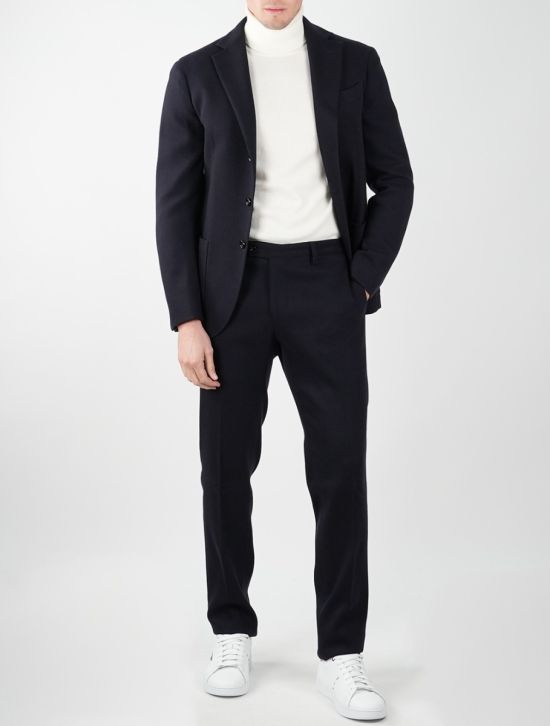 KIRED Blue Virgin Wool Cashmere Ea Suit 1