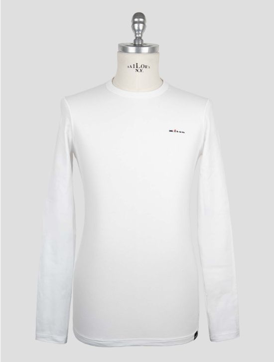 Kiton White Cotton Ea Underwear T-Shirt Long Sleeve 1