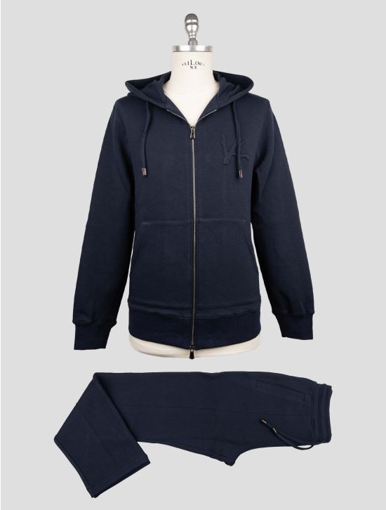 Isaia Blue Cotton Pa Cashmere Tracksuit 1