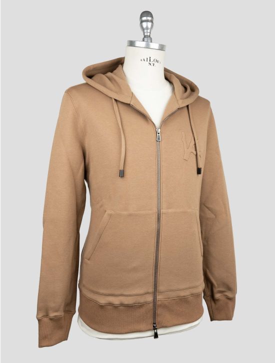 Isaia Brown Cotton Pa Cashmere Sweater Full Zip Hoodie 2