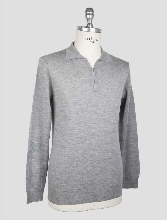 Marco Pescarolo Gray Virgin Wool Sweater Polo 2