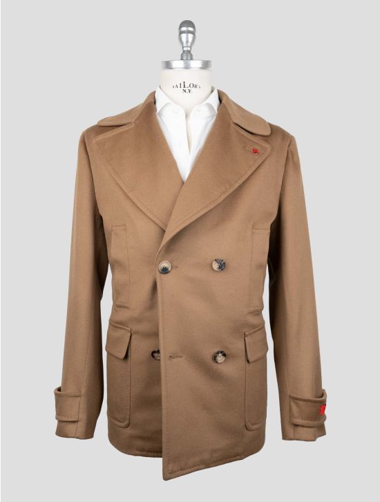 Isaia Beige Wool Coat 1