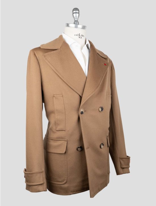 Isaia Beige Wool Coat 2