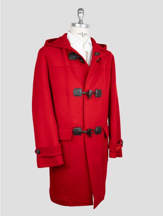Isaia Red Wool Overcoat 2