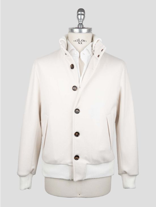Kired White Pl Acrlic Wool Coat 1