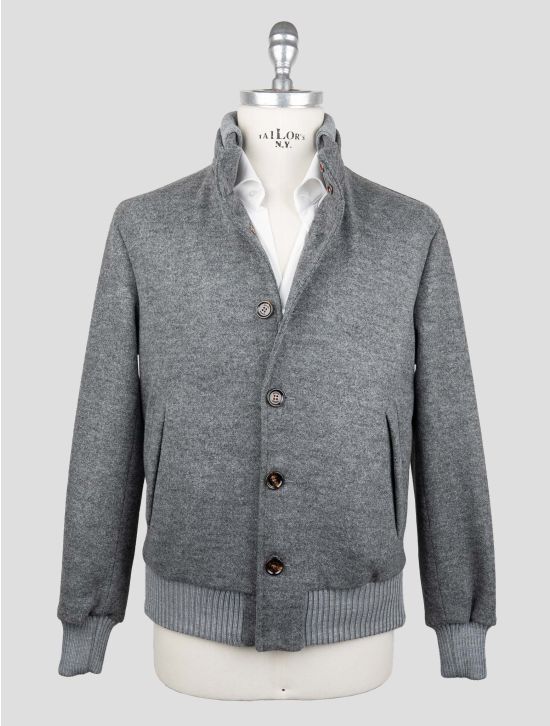 Kired Gray Pl Acrlic Wool Coat 1