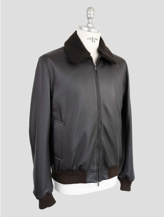 Cesare Attolini Brown Leather Coat 2