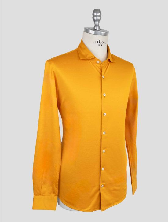 Gran Sasso Orange Cotton Shirt 2