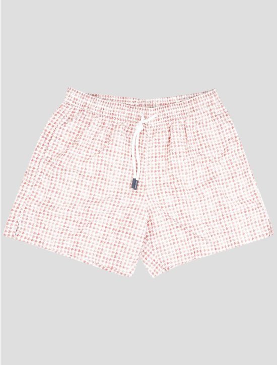 Gran Sasso White Red Pl Swim Trunks 1