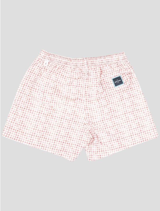 Gran Sasso White Red Pl Swim Trunks 2