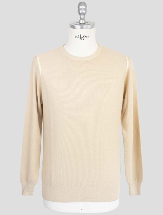 Gran Sasso Beige Virgin Wool Sweater Crewneck 1
