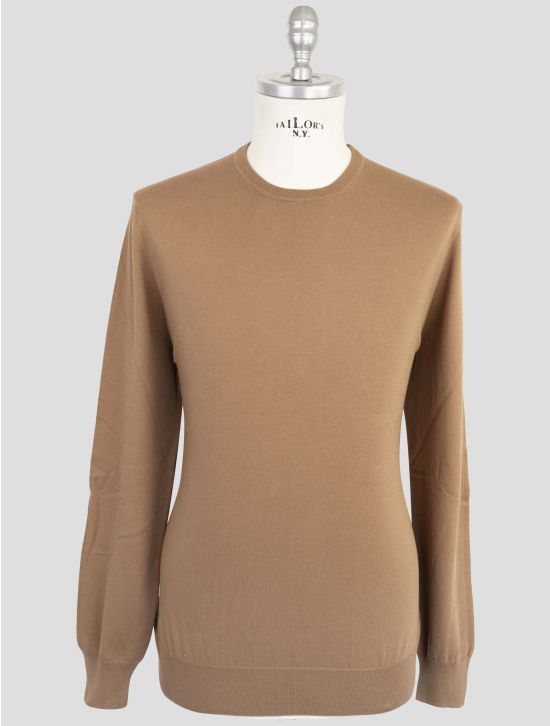 Gran Sasso Brown Cotton Sweater Crewneck 1