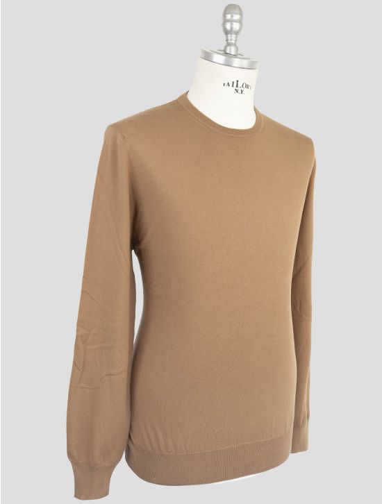 Gran Sasso Brown Cotton Sweater Crewneck 2