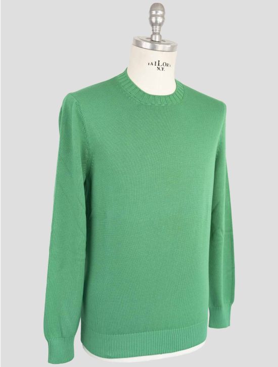 Gran Sasso Green Cotton Sweater Crewneck 2