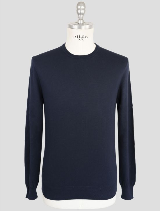 Gran Sasso Dark Blue Cotton Sweater Crewneck 1