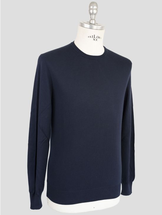 Gran Sasso Dark Blue Cotton Sweater Crewneck 2