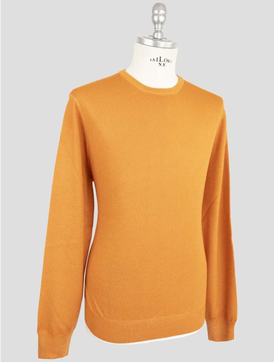 Gran Sasso Orange Virgin Wool Sweater Crewneck 2