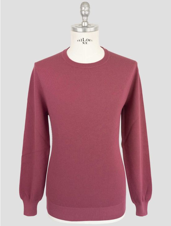 Gran Sasso Burgundy Cotton Sweater Crewneck 1