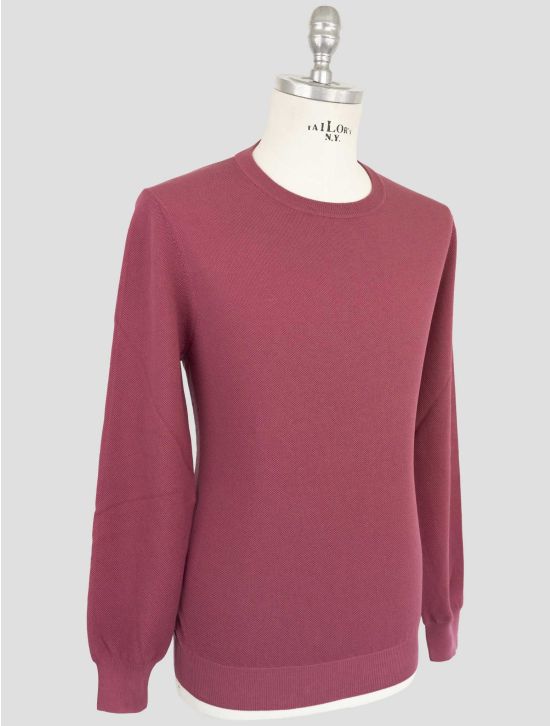 Gran Sasso Burgundy Cotton Sweater Crewneck 2