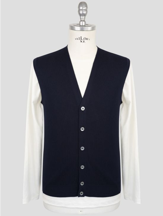 Gran Sasso Blue Cotton Gilet 1