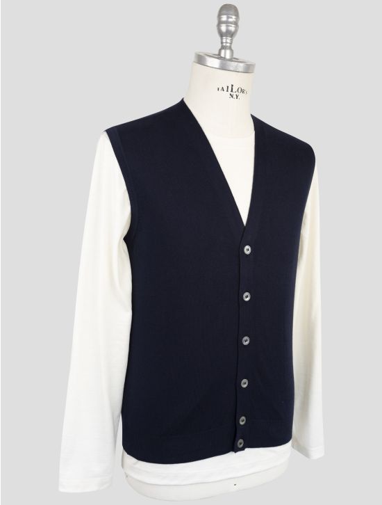 Gran Sasso Blue Cotton Gilet 2