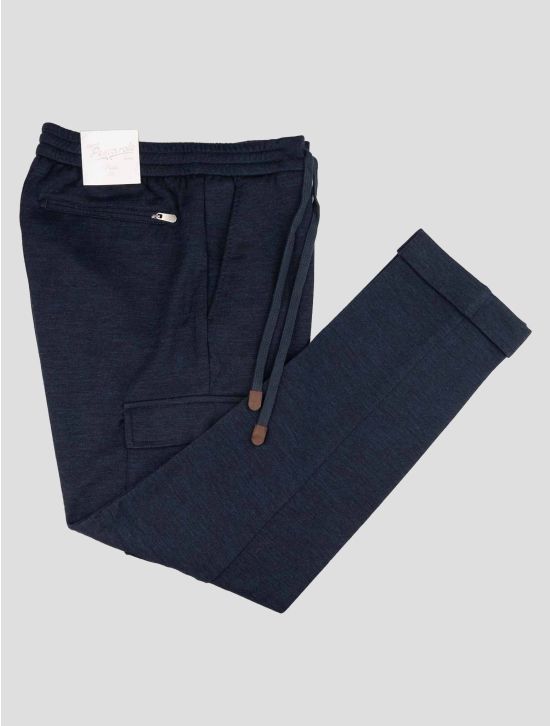 Marco Pescarolo Dark Blue Virgin Wool Pa Cargo Pants 1