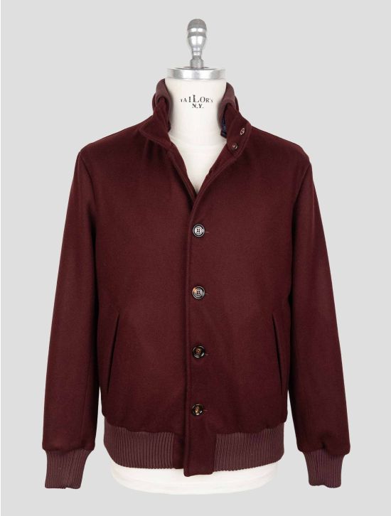Kired Burgundy Pl Acetate Wool Coat 1