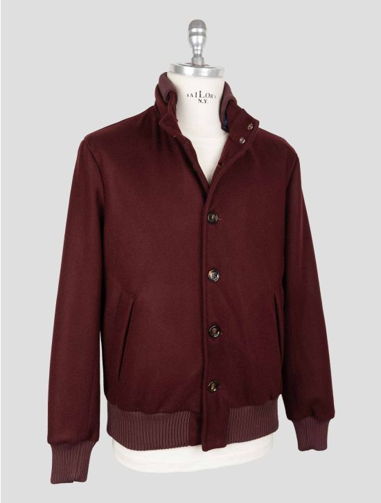 Kired Burgundy Pl Acetate Wool Coat 2