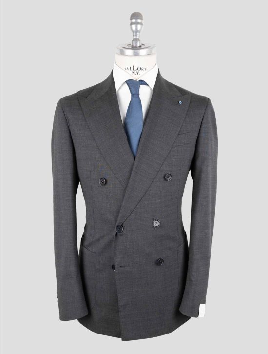 Giampaolo Gray Wool Pl Ea Suit 1
