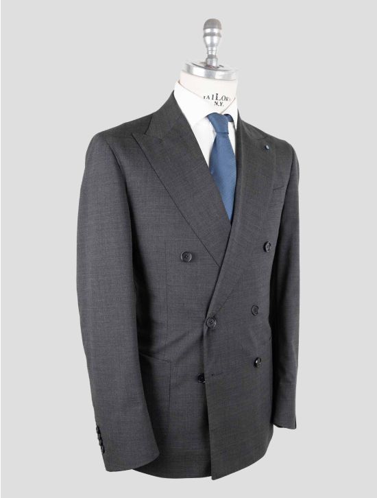 Giampaolo Gray Wool Pl Ea Suit 2