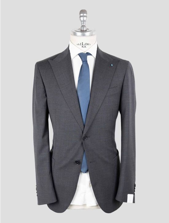 Giampaolo Dark Gray Wool Pl Ea Suit 1
