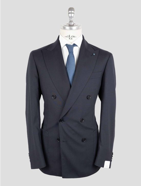 Giampaolo Dark Blue Wool Pl Ea Suit 1