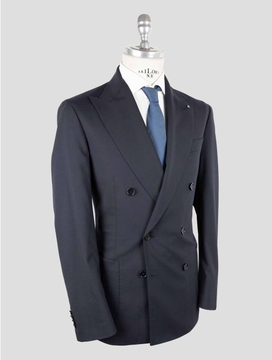 Giampaolo Dark Blue Wool Pl Ea Suit 2