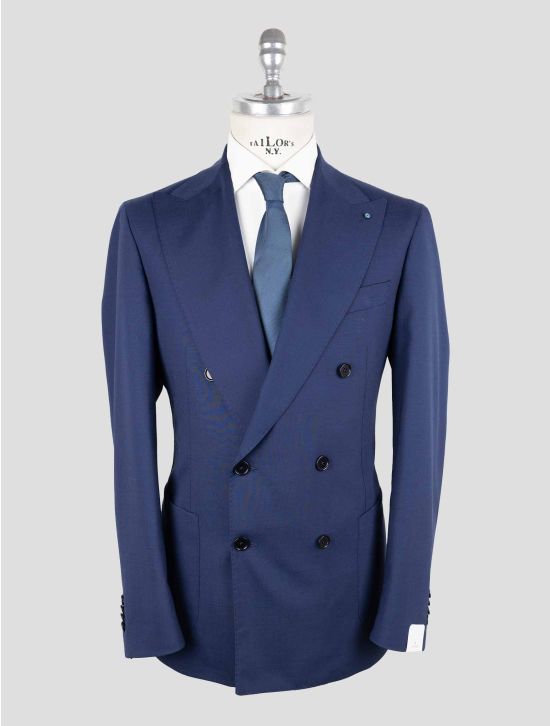 Giampaolo Blue Wool Pl Ea Suit 1