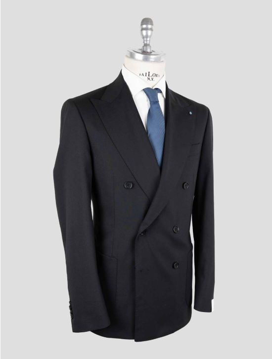 Giampaolo Black Wool Pl Ea Suit 2