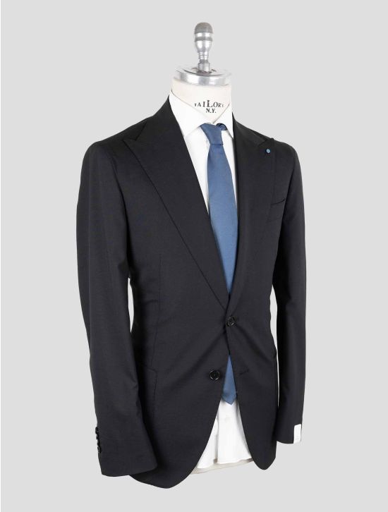 Giampaolo Black Wool Pl Ea Suit 2