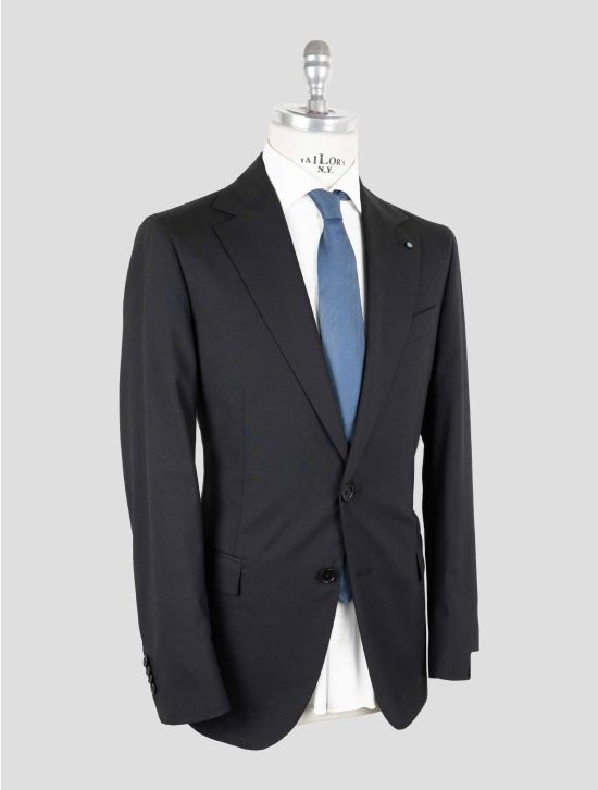 Giampaolo Black Wool Pl Ea Suit 2