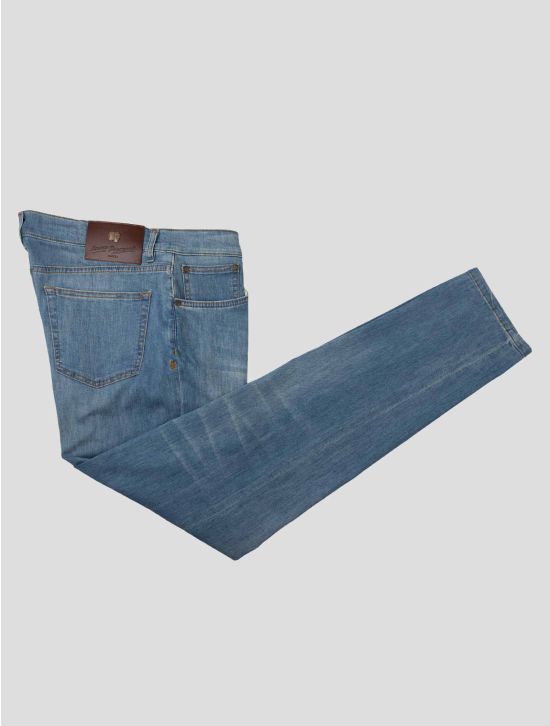 Marco Pescarolo Light Blue Cotton Ly Silk Ea Jeans 1