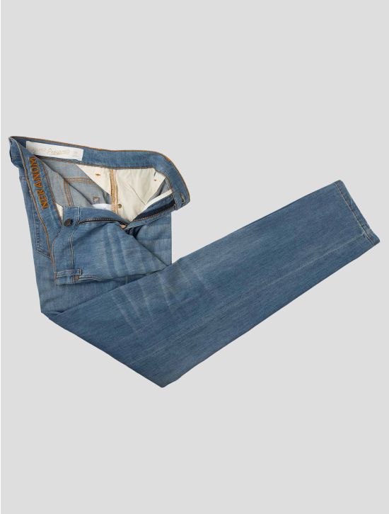 Marco Pescarolo Light Blue Cotton Ly Silk Ea Jeans 2