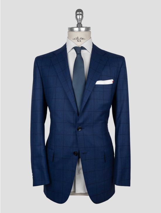 Kiton Blue Virgin Wool Vicuna Perù Suit 1