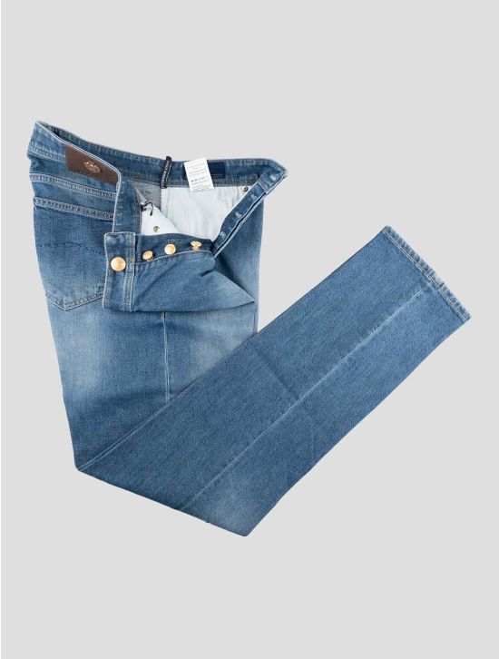 Luigi Borrelli Blue Cotton Jeans 2