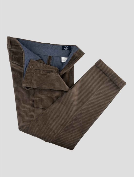 Barba Napoli Brown Pl Nylon Ea Cargo Velvet Pants 2