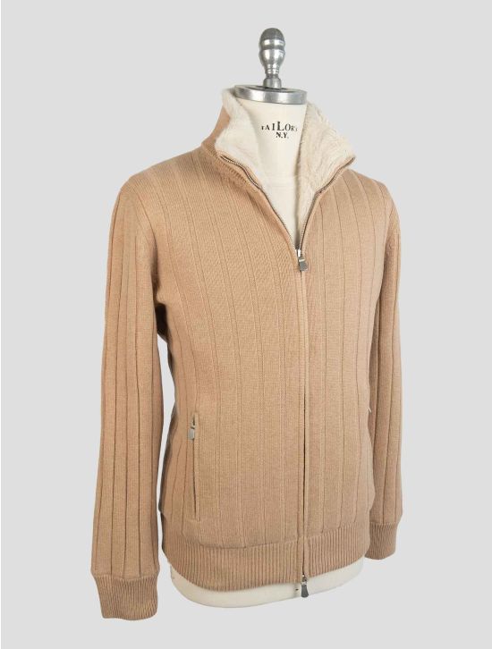 Barba Napoli Beige Cashmere With Fur Coat 2