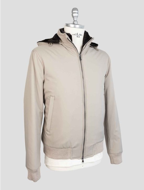 Barba Napoli Taupe Pl Pu Lapin Coat 2