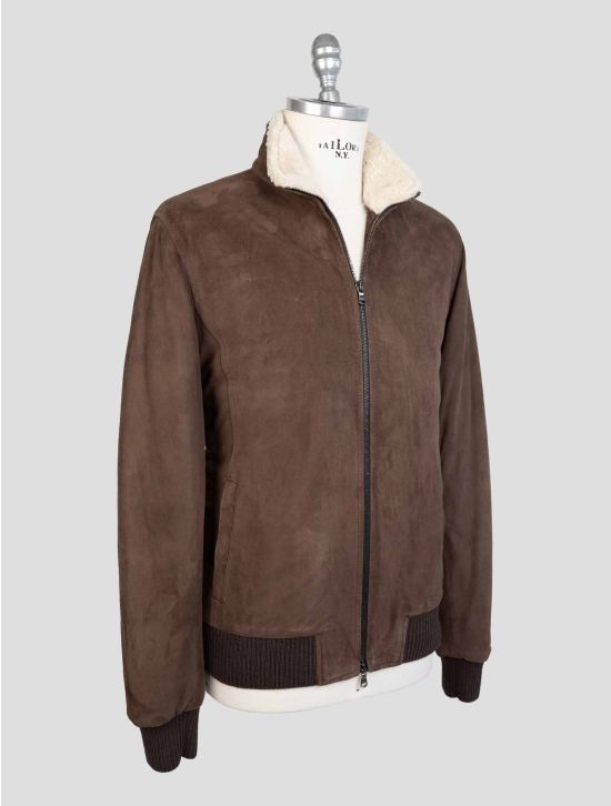 Barba Napoli Brown Leather Suede Coat 2