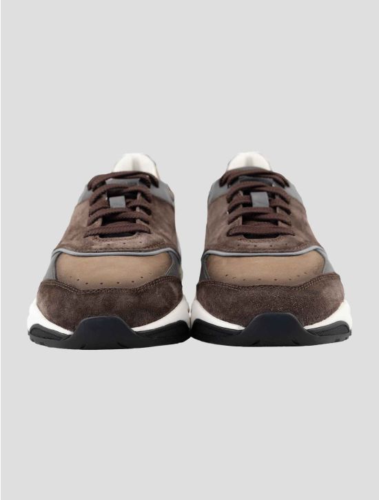 Santoni Multicolor Leather Suede Sneakers 2