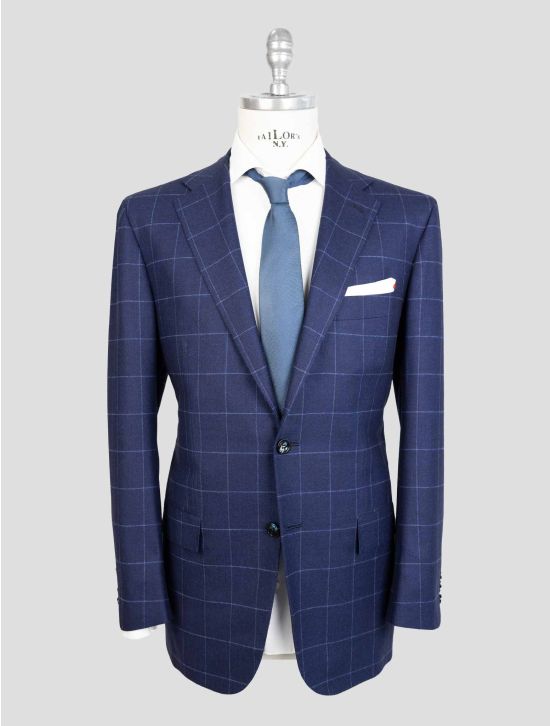 Kiton Blue Virgin Wool Cashmere Suit 1