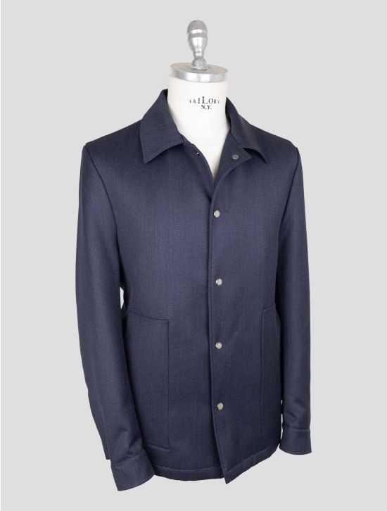 Luigi Borrelli Blue Virgin Wool Coat 2