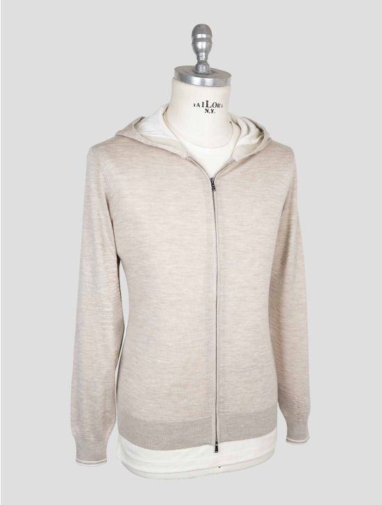 Fioroni Beige Cashmere Silk Sweater Full Zip 2
